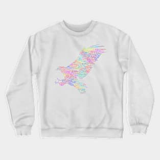 Eagle Bird Free Wildlife Text Word Cloud Crewneck Sweatshirt